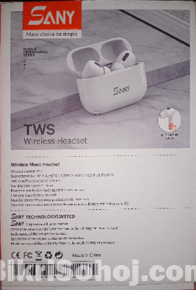 SANY TWS Wireless Earbuds - Bluetooth 5.2